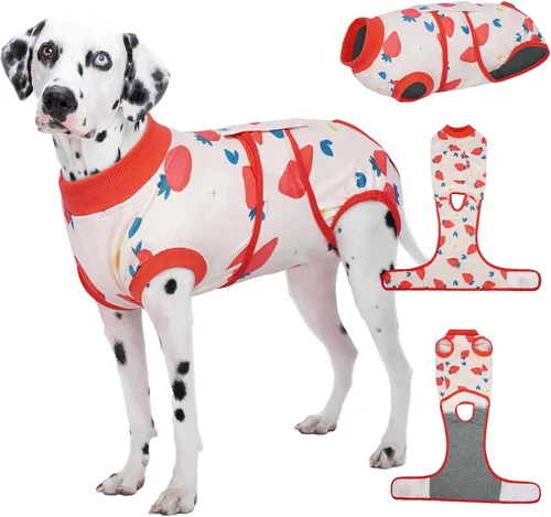 Miniatura 23 de Kuoser Traje de recuperación para perros, traje suave de esterilización para perros para recuperación de cirugía femenina, traje de recuperación