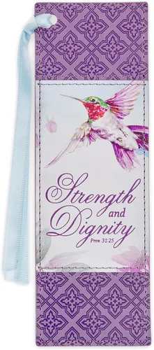 Miniatura 40 de Christian Art Gifts - Marcapáginas premium de piel sintética vegana con escritura bíblica para mujeres: Cuando ella habla - Proverbios 31:26, Marrón