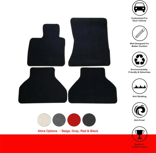 Miniatura 2 de IKON MOTORSPORTS - Alfombrillas compatibles con BMW E70 X5 4Dr, 2007-2012, de fábrica, de nailon, delanteras y traseras, 2008, 2009, 2010, 2011