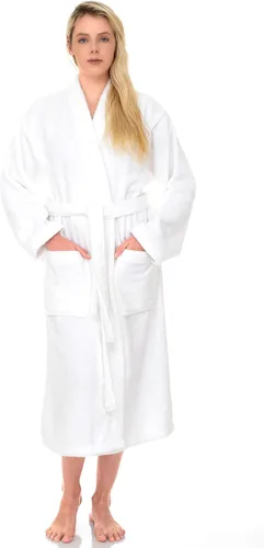 Miniatura 3 de TowelSelections Bata de baño tipo kimono de tela de rizo 100% algodón para mujer