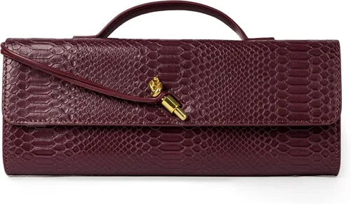 Miniatura 23 de Joryin Bolso tejido para mujer, bolso de mano de noche tejido de cuero y gamuza, bolso cruzado de gamuza, bolso formal de noche