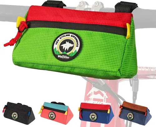 Miniatura 16 de Bolsa para Manillar de Bicicleta Vortika, Paquete de Cesta Frontal para Bicicleta Infantil, Bolsa Impermeable para Bicicletas, Bolsa Pequeña