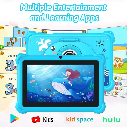 Miniatura 5 de Tablet infantil de 7 pulgadas para niños pequeños, Android 12, 4 GB de RAM, 32 GB de ROM, WiFi, Bluetooth, pantalla IPS de protección ocular segura