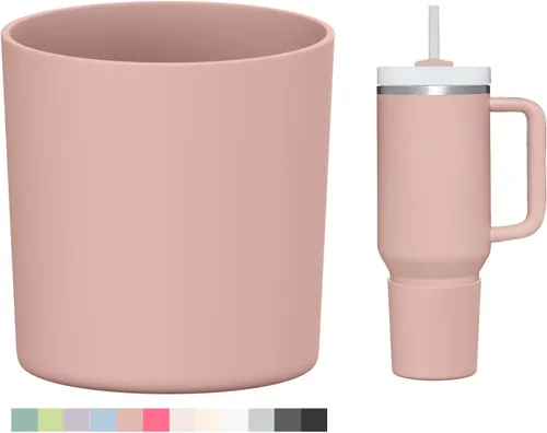 Miniatura 18 de WUQID Bota de silicona superior compatible con Stanley Quencher H2.0 e IceFlow Flip y ProTour de 40oz 30oz 20oz 14oz, se ajusta al mismo diámetro