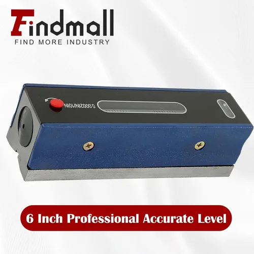 Miniatura 2 de findmall Nivel Profesional Preciso de 6 Pulgadas con Caja, Nivel de Tira de Precisión de 0.0002/10 Pulgadas para Verificar el Trabajo de Maquinistas