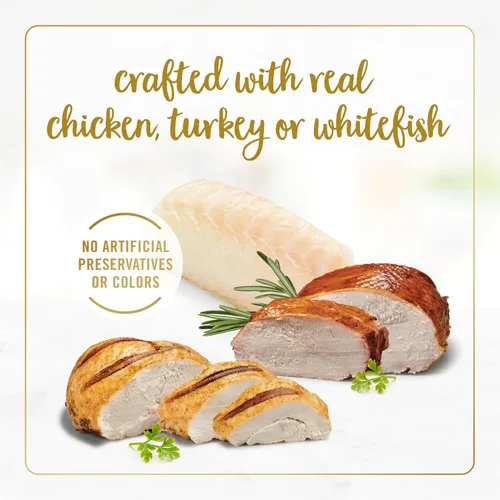 Miniatura 6 de Purina Fancy Feast Delicias con Pollo a la Parrilla con Cheddar, Pavo o Pescado Blanco y Queso Cheddar en Salsa, Juego de Variedad de Alimento