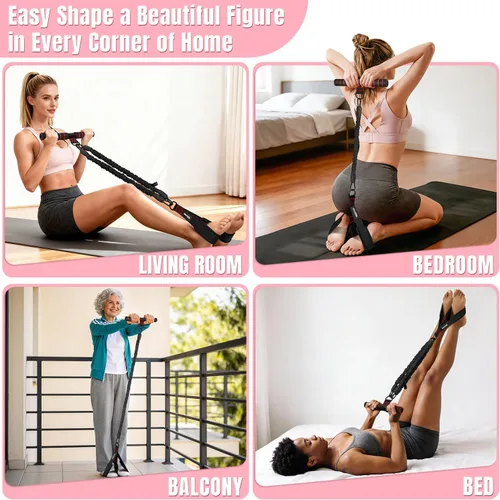 Miniatura 6 de Upgraded Multifunction Pedal Resistance Band with Handle, 3 Tube Adjustable Resistance Bands for Abdomen, Waist, Arm, Core/ABS, Leg Workout - Sit Up