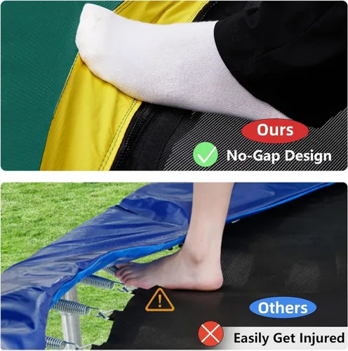 Miniatura 3 de 1400LBS 6FT 8FT 10FT 12FT 14FT Springless Trampolines for Kids and Adults, ASTM Approved Outdoor Trampoline with Enclosure Net, Backyard Trampoline