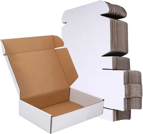 Miniatura 15 de Sobres corrugados de 5 x 5 x 2 pulgadas, paquete de 25, cajas de envío de cartón, color blanco (CM552-25)