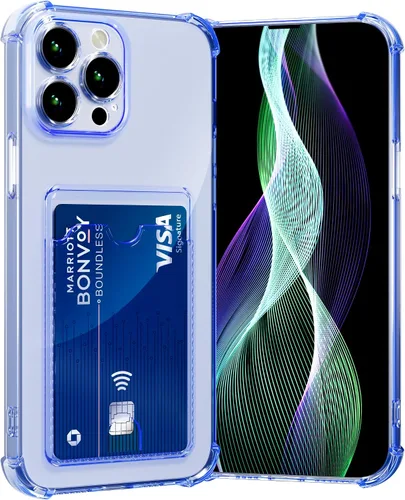 Miniatura 21 de AKABEILA Funda para iPhone 11 Pro Clear Cute Phone Case Soft TPU Wallet Case Slim Bag Cover a prueba de golpes con ranura para tarjetas Transparente