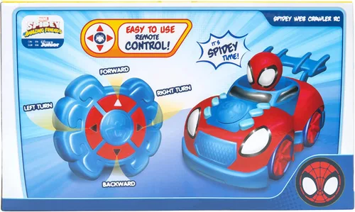 Miniatura 7 de Jazwares Marvel Spidey y sus Increíbles Amigos Web Crawler RC - Vehículo Control Remoto - Cuenta con Súper Héroe Integrado con 4 Funciones