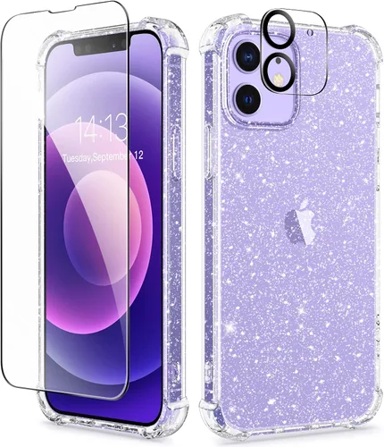 Miniatura 177 de GVIEWIN - Funda floral para iPhone 14 de 6.1 pulgadas, protector de pantalla + protector de lente de cámara, no se amarillenta, a prueba de golpes