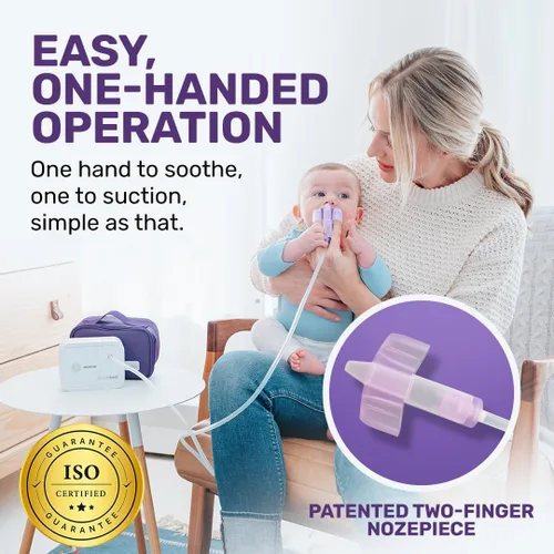 Miniatura 4 de Dr. Noze Best NozeBot Aspirador Nasal Eléctrico para Bebés - Diseñado por un Otorrinolaringólogo Pediátrico para Alivio Seguro y Suave