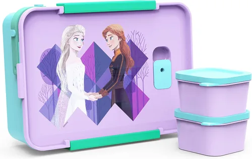 Miniatura 12 de Zak Designs Blippi Caja Bento de plástico reutilizable con sello a prueba de fugas, asa de transporte, ventilación de vapor para microondas