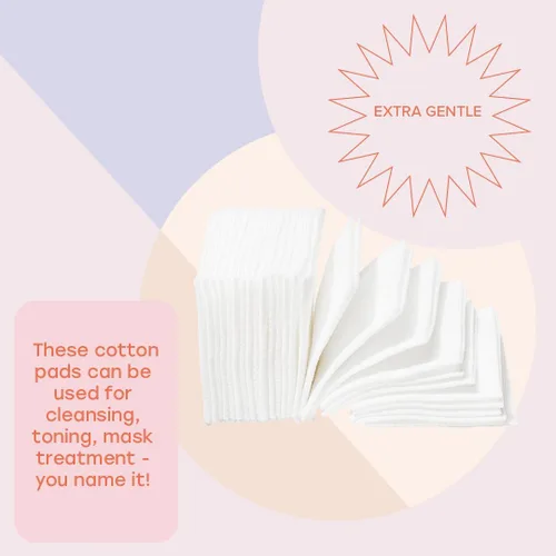 Miniatura 3 de White Rabbit Naked Cotton Classic - Almohadillas de algodón 100% premium para uso de tóner, removedor de maquillaje y máscaras Sin blanquear, sin
