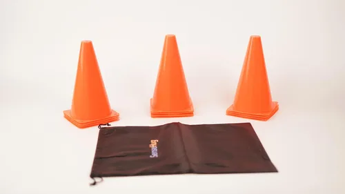 Miniatura 4 de Paquete de 12 conos de entrenamiento de agilidad, conos marcadores deportivos para ejercicios de fútbol, fútbol, baloncesto y fitness