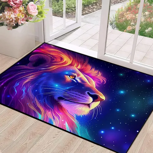 Miniatura 35 de Alfombra de Área Galaxia de 5' x 7', Dormitorio Sala de Estar para Niñas Niños Varones Alfombra Nebulosa Vórtex Tapetes Púrpura Azul Nube galaxy 1