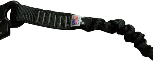Miniatura 5 de Fusion ProGlide - Cordón elástico militar y de policía de 2 pies con grillete a presión, 23 kN, negro, 24 pulgadas