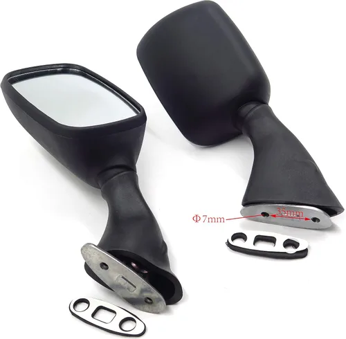 Miniatura 6 de MT305-BK - Espejos de repuesto OEM compatibles con Suzuki Gsxr600 750 1000 00-03 1300 R Hayabusa 1999-2020 negro