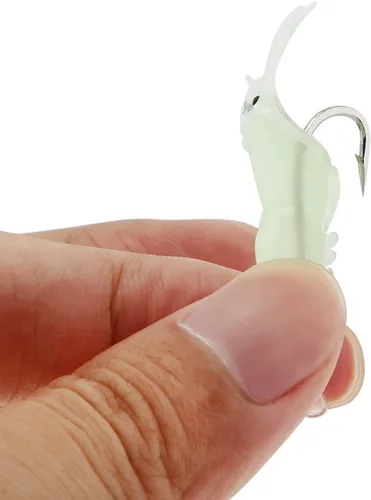 Miniatura 6 de 15 señuelos suaves y luminosos para camarones, señuelos de pesca realistas para lubina, lucioperca, trucha y más