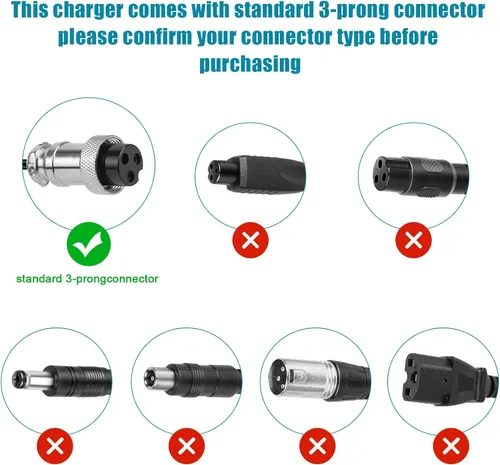 Miniatura 3 de Cargador rápido de batería de scooter eléctrico de 24 V 2A para Razor CC2420 E100 E125 E150 E175 E200 E225S E300 E325S E500 MX350 MX400 PR200 Pocket