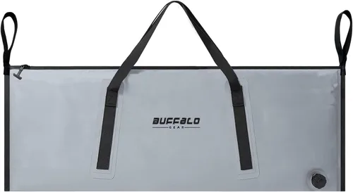 Miniatura 12 de Bolsa enfriadora térmica Buffalo Gear para peces, 40x18 pulgadas 48x18 pulgadas, a prueba de fugas, bolsa portátil impermeable, mantiene el hielo
