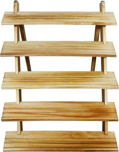 Miniatura 15 de Soportes de exhibición de pendientes para la venta rústica de varios niveles Estante de joyería de exhibición al por menor Riser Pendiente Anillo