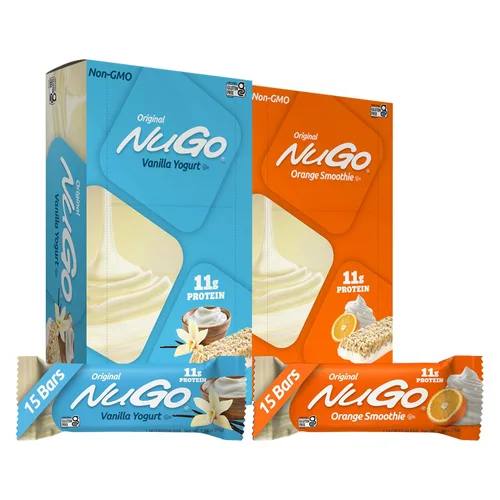 Miniatura 20 de NuGo Barra de proteínas, plátano de chocolate, 0.46 oz de proteína, sin gluten, 15