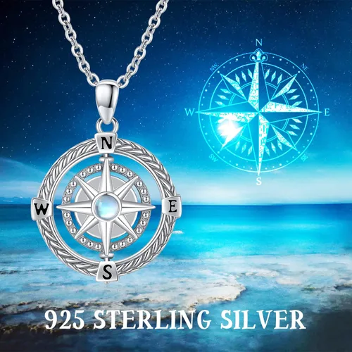 Miniatura 6 de Go in the Direction of Your Dream - Collar de brújula con nudo celta irlandés, colgante de brújula redondo para hombres y mujeres, cristal