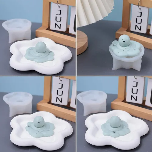 Miniatura 5 de LIANXUE Molde de silicona para derretir nieve de Navidad 3D Vela Aromaterapias Jabón Hacer Molde Chocolate Candy Decoración Herramienta de Silicona