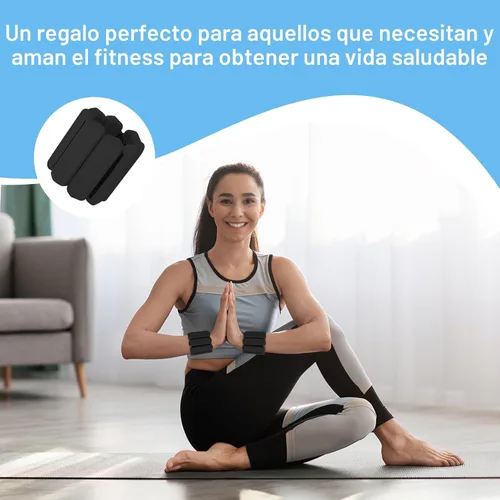 Miniatura 6 de Juego de pesas de muñeca de 2, pesas portátiles para brazos y piernas para mujeres y hombres, pesas ajustables de muñeca y tobillo para caminar