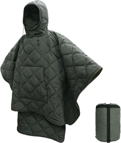 LOOGU Manta Camuflaje Impermeable Aislante Forro de Poncho para Camping al Aire Libre, Senderismo, Caza, Supervivencia, Mochileros, Picnic