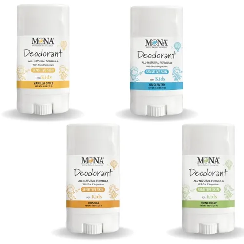 Miniatura 17 de MONA Desodorante 100% natural para niños, preadolescentes y adolescentes, sin bicarbonato de sodio, aromas sintéticos o aluminio, seguro para niñas