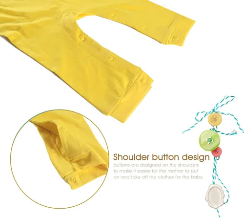Miniatura 3 de Baby Twins Bodysuit Long Sleeve Clothing Yummz Ketchup Mustard Baby Romper Baby Outfits with Gloves