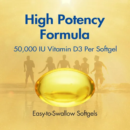 Miniatura 4 de Nuevo suministro de salud en carretera, vitamina D3 de alta potencia 50,000 UI, cápsula blanda semanal, apoya la salud ósea, dental e inmunológica