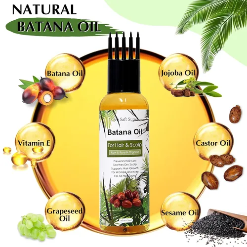 Miniatura 2 de Aceite de batana para el crecimiento del cabello Dr. Sebi 100% aceite de batana natural crudo, cuidado del grosor del cabello más fuerte 4 onzas