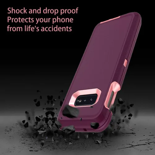 Miniatura 4 de I-HONVA Funda para Galaxy S10E a prueba de golpes, a prueba de polvo y caídas, 3 capas, protección de cuerpo completo [sin protector de pantalla]