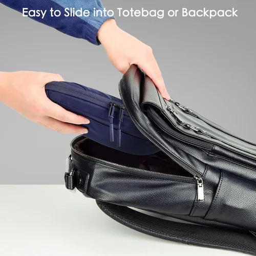 Miniatura 4 de Bolsa organizadora de cables, bolsa organizadora de cargador delgado para accesorios de viaje, artículos esenciales para aviones, dispositivos