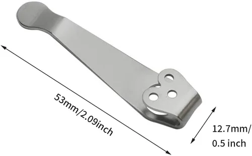 Miniatura 4 de HONUTIGE Clip de bolsillo para Spyderco C81 C10 C11, 3 agujeros, aleación de titanio, clip de bolsillo profundo para cuchillo Spyderco, accesorios