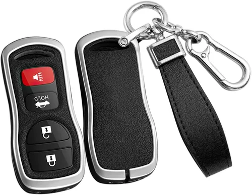 Miniatura 10 de ontto Funda de cuero para llavero Infiniti FX35 FX45 QX4 Smart Remote Metal para Nissan Armada Frontier Murano NV1500 Pathfinder Titan 2002