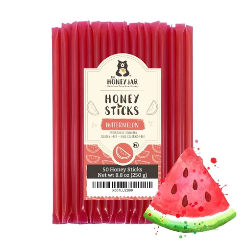 Miniatura 6 de The Honey Jar Palitos de miel lisos, pajitas de miel pura para el té, café o un placer saludable, una cucharadita de miel saborizada por barra