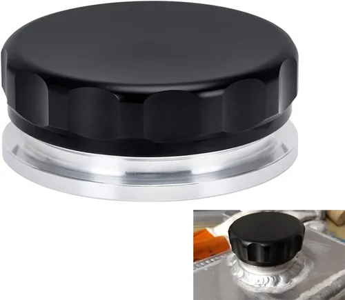 Miniatura 10 de PTNHZ OD 2"/50.8mm Tapa de cuello de llenado de aluminio forjado en billete para tanque de combustible, aceite y agua en color negro