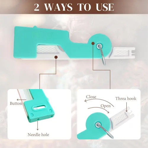 Miniatura 2 de Enhebrador automático de agujas, nuevo enheador de agujas para máquina de coser, enhebradores de agujas de coser, enhebradores de agujas de 3 piezas