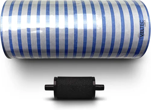 Miniatura 2 de Veltec Etiquetas de precios premium para pistola de precios Monarch 1110, 16 rollos, 17,000 etiquetas, rodillo de tinta incluido (azul)