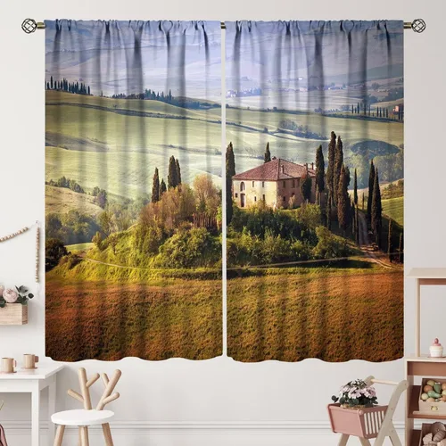 Miniatura 20 de Cortinas italianas, patio antiguo, sillas de café de Italia, casas históricas en la calle, sala de estar, dormitorio, cortinas opacas con bolsillo