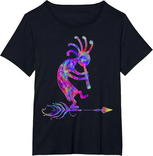 Miniatura 37 de Native American Kokopelli With Feather 2 - Camiseta Fan Fun, Negro, S