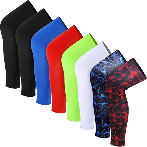 Miniatura 8 de Tatuo Mangas de Compresión para Piernas Manga Larga hasta la Rodilla Protección UV para Hombres y Mujeres Deporte Baloncesto Fútbol Americano