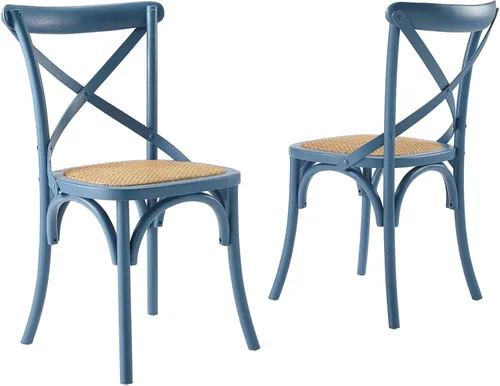 Miniatura 11 de Modway Gear - Sillas de comedor rústicas y modernas, de madera de olmo, dos sillas de comedor