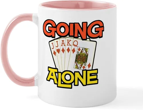 Miniatura 85 de CafePress Euchre Champ Mugs Taza de café de cerámica de 11 oz (11.0 fl oz)