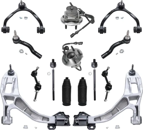 Miniatura 105 de Detroit Axle - Kit de nudillos de dirección delantera izquierda para Ford Edge Lincoln MKX 07-10, cojinete de rueda del lado del conductor, nudillo
